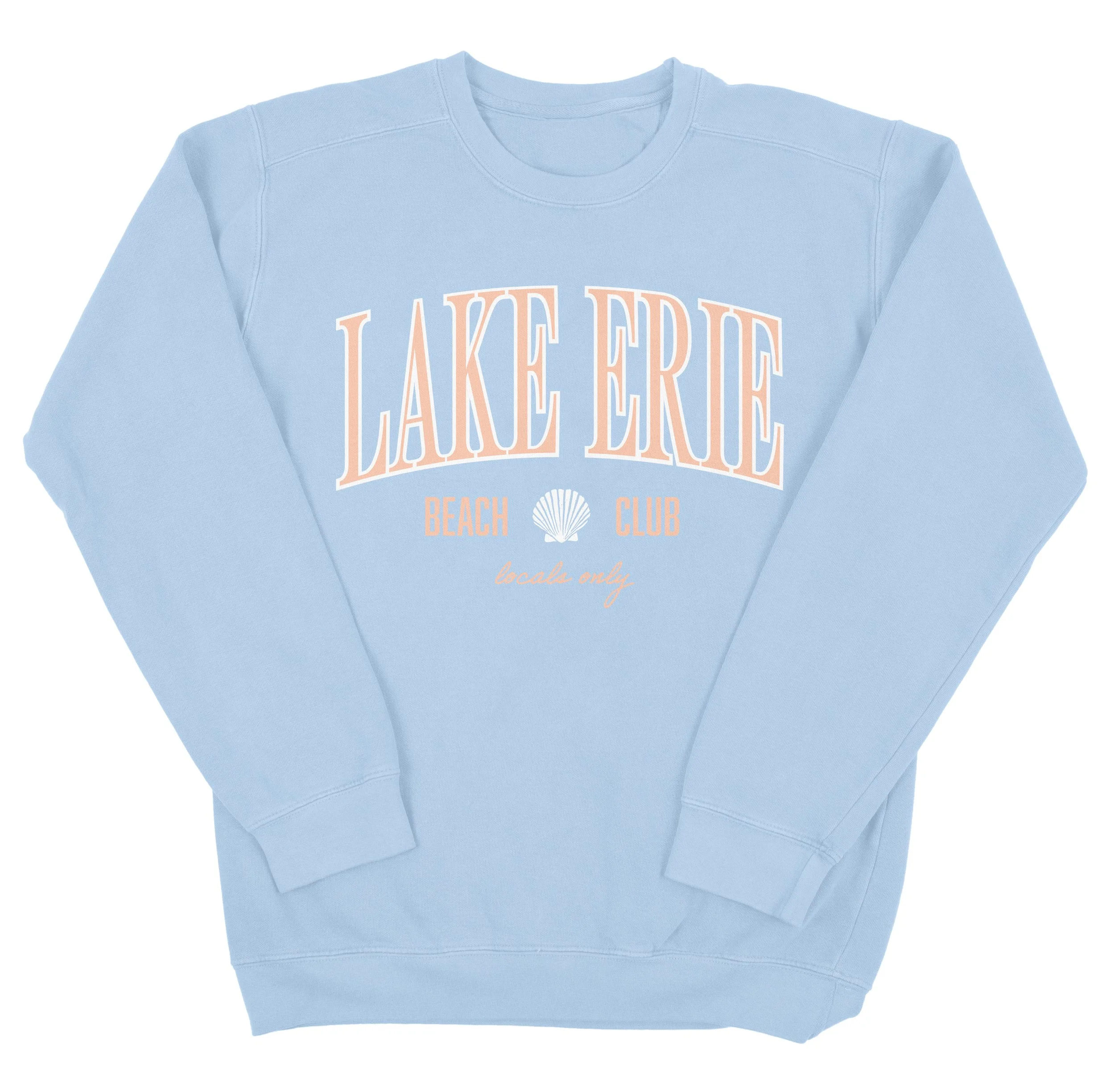 Lake Erie Beach Club Puff Lightweight Crewneck – Hydrangea — Shore